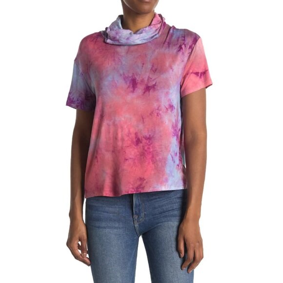 MAX & ASH 2-in-1 Adult Face Mask Slouchy T-shirt In Td Kaleide - Picture 1 of 2